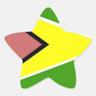 Adesivo Estrela Bandeira de Guyana