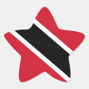 Adesivo Estrela Bandeira de Trinidad e Tobago