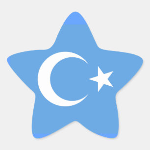 Adesivo Estrela Bandeira do leste de Turkestan Uyghur