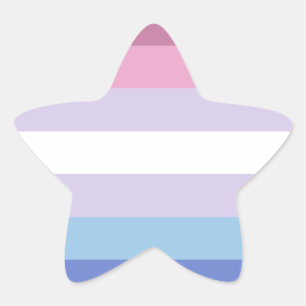 Adesivo Estrela bandeira do orgulho do bigender