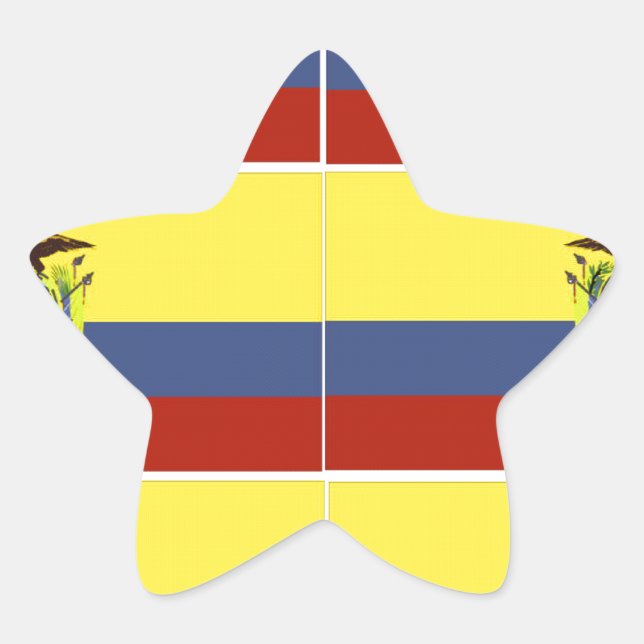Adesivo Estrela bandeira equatoriana (Frente)
