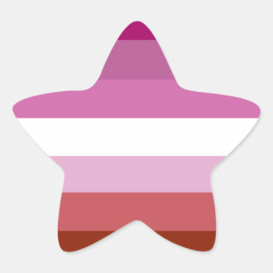 Adesivo Estrela Bandeira lésbica do orgulho