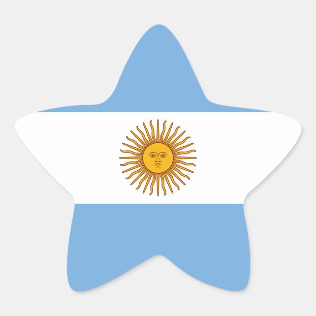 Adesivo Estrela Bandeira Nacional Argentina (Frente)