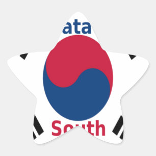 Adesivo Estrela Bandeira Nacional da Coreia do Sul: Orgulho do Tae
