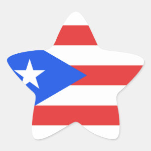 Adesivo Estrela Bandeira Porto Rico