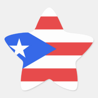 Adesivo Estrela Bandeira Porto Rico