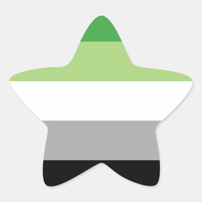 Adesivo Estrela Bandeira romântica (Frente)