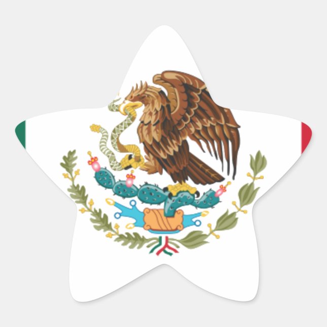 Adesivo Estrela Bandera do México - Bandeira do México - Bandeira  (Frente)