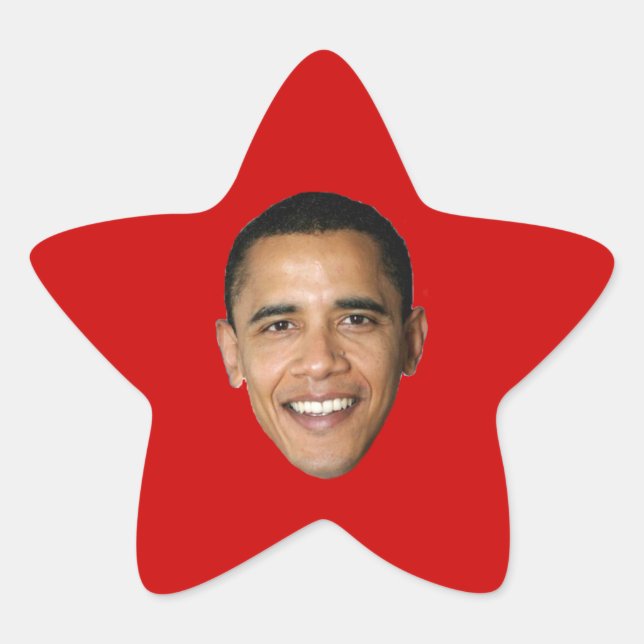 Adesivo Estrela Barack Obama (Frente)