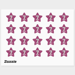 Adesivo Estrela Baseball Número 7 Personalizado