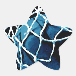 Adesivo Estrela Basquete Azul