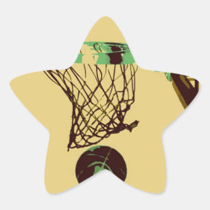 Adesivo Estrela Basquete de pop