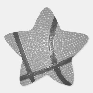 Adesivo Estrela Basquete preto e branco
