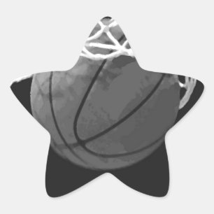 Adesivo Estrela Basquete preto e branco