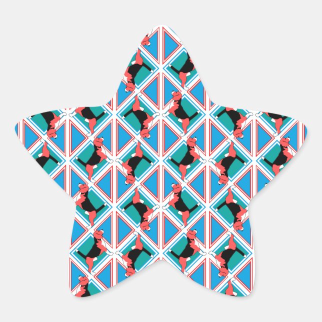 Adesivo Estrela Beagle Pattern Quattrodog (Frente)