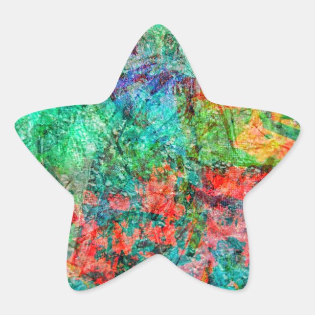 Adesivo Estrela Beautiful red abstract star sticker,Delight red  (Frente)