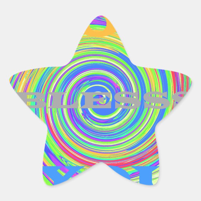 Adesivo Estrela Bebês Crianças Deus abençoe Você... (Frente)