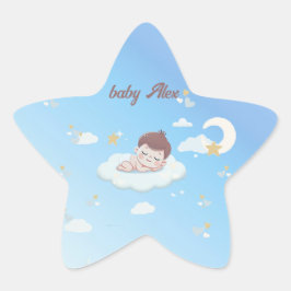 Adesivo Estrela Bebês personalizados - Sonho e personalizável