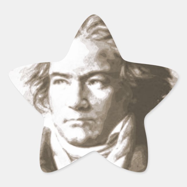 Adesivo Estrela Beethoven Na Sepia (Frente)