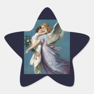 Adesivo Estrela Bela pintura do anjo da guarda