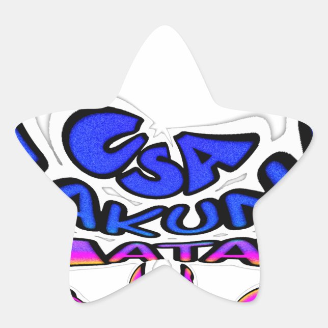 Adesivo Estrela Belo e impressionante texto divertido dos EUA, pad (Frente)