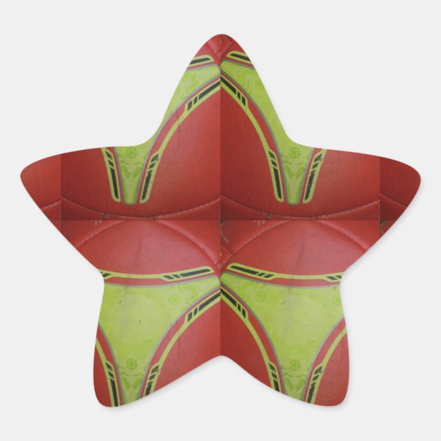 Adesivo Estrela Belo Ouro de padrão geométrico amarelo (Frente)