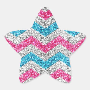 Adesivo Estrela Belo ziguinho brilhante de tendência feminina