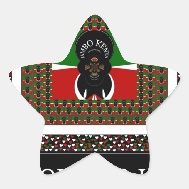 Adesivo Estrela Bem-vindos ao Quênia Mágico: Hakuna Matata (Frente)