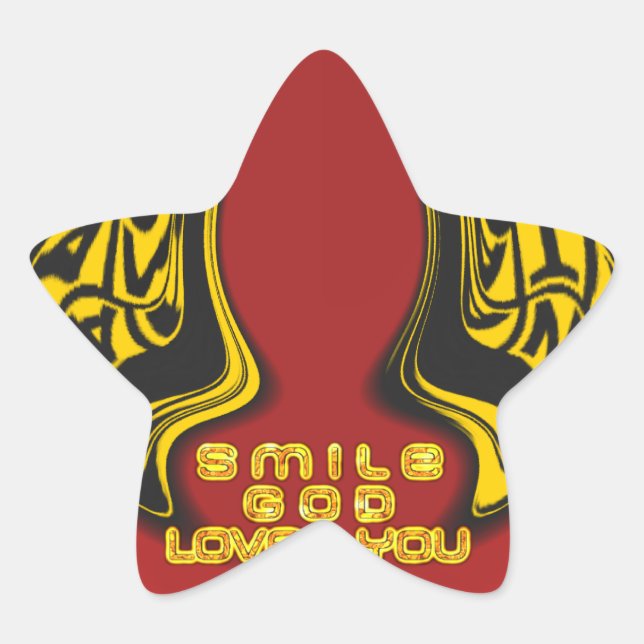 Adesivo Estrela Bênção de Acima: Saudação Espiritual do Amor de De (Frente)