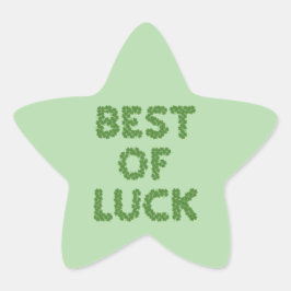 Adesivo Estrela Best of Luck Clovers Greeting