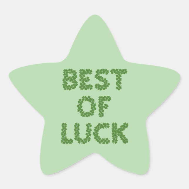 Adesivo Estrela Best of Luck Clovers Greeting (Frente)