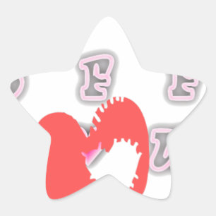 Adesivo Estrela BFF. Melhores Amigos para Sempre: Eu Amo-Te Impres