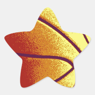 Adesivo Estrela Bicicleta de Pop de Arte Amarelo Laranja