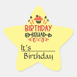 Adesivo Estrela Birthday Squad Planner