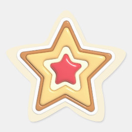 Adesivo Estrela Biscoito Estrela de Natal 3D