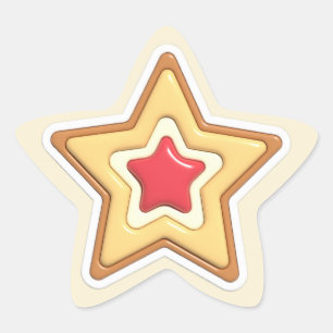 Adesivo Estrela Biscoito Estrela de Natal 3D