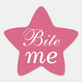 Adesivo Estrela Bite Me Star Sticker - Rosa