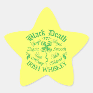 Adesivo Estrela Black Death 77 - Honey Irish Whiskey