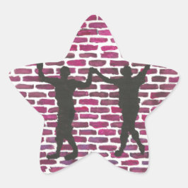 Adesivo Estrela Black Magic Hollyhock by Yeshaya Dank Wood Wall Ar