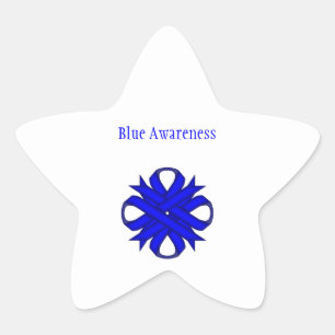 Adesivo Estrela Blue Clover Ribbon por Kenneth Yoncich