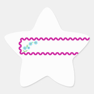 Adesivo Estrela Blue Flowers Background Star Sticker