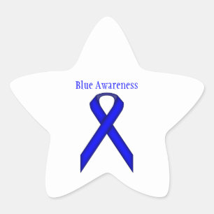 Adesivo Estrela Blue Standard Ribbon por Kenneth Yoncich