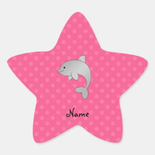 Adesivo Estrela Bolinhas conhecidas personalizadas do rosa do