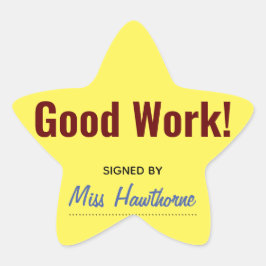 Adesivo Estrela Bom aluno na escola