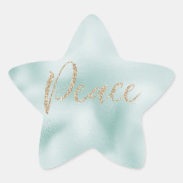Adesivo Estrela Bonito Aqua Mint Glitzy Glitter Striter Dourada Pa