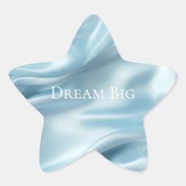 Adesivo Estrela Bonito Feminina Light Blue Faux Satin