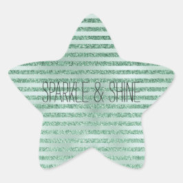 Adesivo Estrela Bonito Mint Green Glitter Ombre Strips