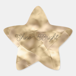 Adesivo Estrela Bonito Vidro Dourado Elegante