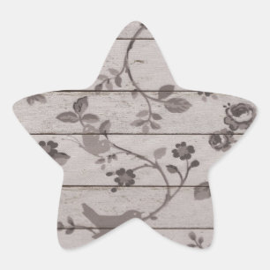 Adesivo Estrela Borboletas florais elegantes dos pássaros do