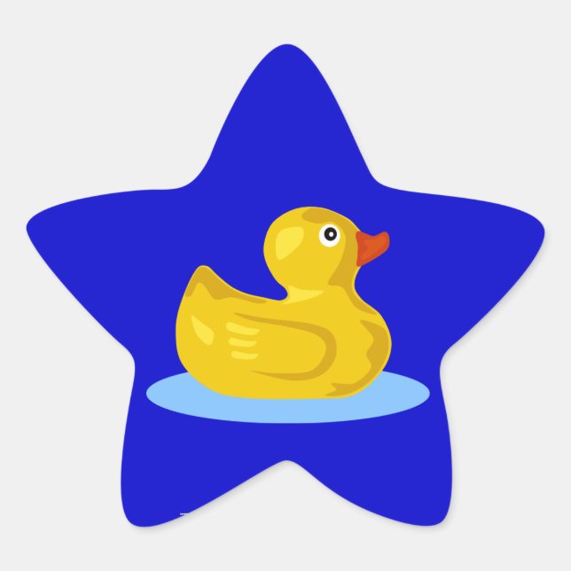 Adesivo Estrela Borracha Ducky Star Sticker (Frente)